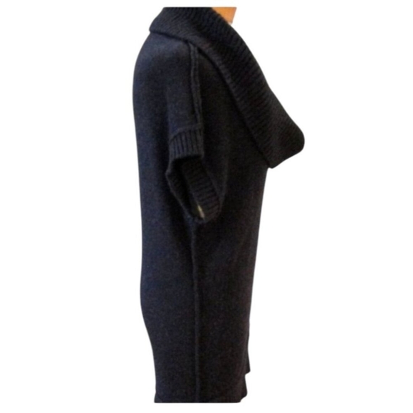 VINCE Alpaca Women Wool Cashmere Blend Cowl Neck Short Sleeve Sweater Gray L - Picture 9 of 15